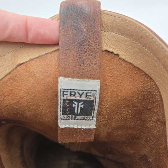 Frye 76806 Harness Brown Leather Boots Size 7 - Picture 10 of 10